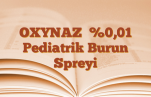 OXYNAZ  %0,01 Pediatrik Burun Spreyi